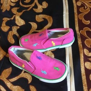 Polo Ralph Lauren Unisex Fuchsia Canvas Shoes
